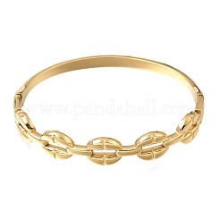Brazaletes articulados ovalados de acero inoxidable 304 para mujer.&nbsp;SA-CBAF851-07G