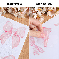 Autocollants muraux auto-adhésifs en PVC à motif de nœud papillon&nbsp;STIC-WH20006-05A