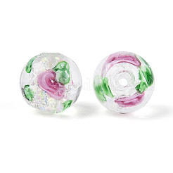 Нити из фольгированных бусин лэмпворк ручной работы&nbsp;FOIL-T008-05B