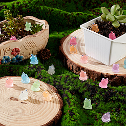 56шт 7 цвета светящаяся смола украшение дисплея&nbsp;DJEW-OC0001-40