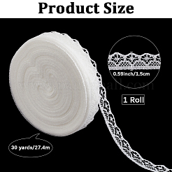 Ruban de dentelle de fleur de polyester&nbsp;OCOR-WH20012-30A