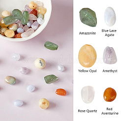 60 шт. 6 стиля натуральных смешанных драгоценных камней бусины нити&nbsp;G-PH0002-47