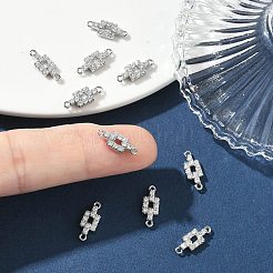 Verbindungsanhänger mit Mikropavé aus Messing mit durchsichtigen Zirkonia-Steinen&nbsp;XGRQ3D800-505P