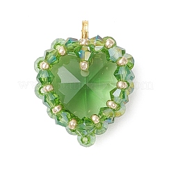 7 шт. подвески из латунного стекла 7 цветов&nbsp;PALLOY-MZ00981