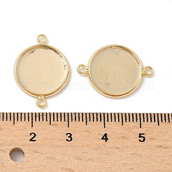 Flache runde Messingstecker Cabochon Einstellungen&nbsp;KK-K414-13A-G