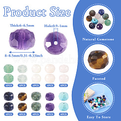 40шт 10 стиля бусины из натуральных смешанных драгоценных камней&nbsp;G-TA0001-69