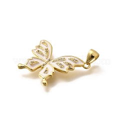 Pendenti in ottone placcato a cremagliera con micro pavè di zirconi smaltati&nbsp;KK-L226-003G-02