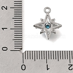 Messing-Anhänger mit Mikropavé aus türkisfarbenen Zirkonia&nbsp;CU-CBAC809-03P