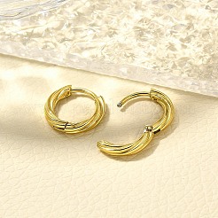 Orecchini a cerchio in acciaio inossidabile 304 per donna&nbsp;EJEW-M068-14G-07