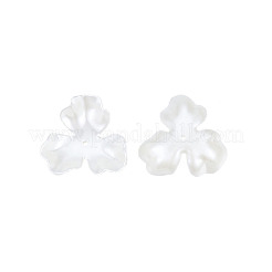 Tappi di perline con perla imitazione plastica a 3 petalo&nbsp;X-OACR-T018-05