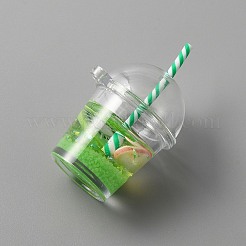Pendentifs de tasse en plastique lumineux&nbsp;LS-KY-WH0045-42C