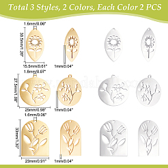 12 шт. 6 подвески из нержавеющей стали 201&nbsp;STAS-DC0006-24