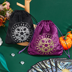 2 шт. 2-х цветные бархатные мешочки для хранения&nbsp;ABAG-FH0001-12