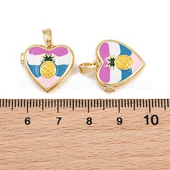 Pendentifs en laiton émaillé&nbsp;KK-CBA415D-10G-02