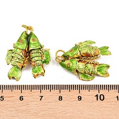 Латунные перегородчатые подвески&nbsp;KK-P251-A01-G-08