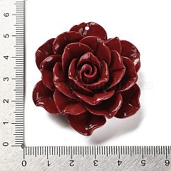 Подвески-коннекторы в виде резных цветов из синтетической ракушки&nbsp;CORA-D034-01B