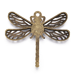 Pendentif en alliage de zinc strass & plateau supports strass de style tibétain&nbsp;TIBEP-WH0005-02AB