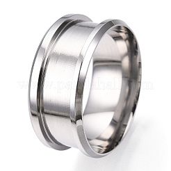 Кольцо из нержавеющей стали 201 с рифлением для мужчин и женщин&nbsp;STAS-WH0039-10E-P
