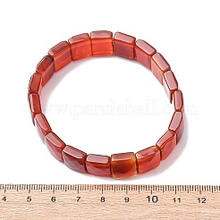 Bracelets extensibles en perles de cornaline naturelle teintées et chauffées&nbsp;BJEW-K251-08C