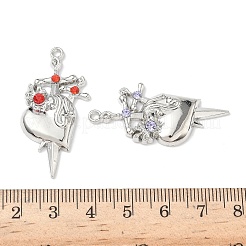 Подвески из сплава и страза&nbsp;FIND-L023-05P