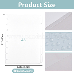 Пластиковые индексные листы-разделители для блокнотов с дисками&nbsp;LS-AJEW-WH0270-719A-03