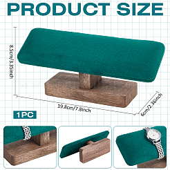 Espositori per braccialetti con barra a T in velluto con base in legno&nbsp;BDIS-WH0010-10A