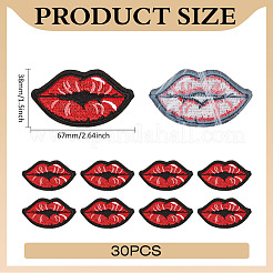 30шт аппликации для губ&nbsp;DIY-MA0006-82