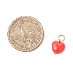 Непрозрачные акриловые брелоки сердца&nbsp;PALLOY-MZ00844