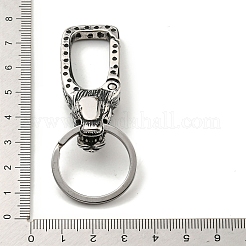 Accessoires en acier inoxydable chirurgical 316 de style tibétain avec porte-clés en acier inoxydable 304&nbsp;FIND-Q101-10AS-01