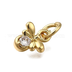 Латунные микропаве прозрачные подвески с фианитом&nbsp;ZIRC-I070-034G