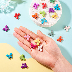 35 шт. синтетические бирюзовые подвески-бабочки&nbsp;PALLOY-TAC0120