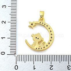 Messing micro pave klare zirkonia anhänger&nbsp;FIND-Z044-03D