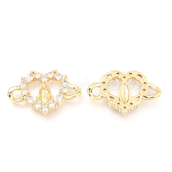 Латунные соединители с прозрачным кубическим цирконием&nbsp;KK-I683-09G