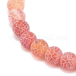 Set di braccialetti elasticizzati con perline rotonde in agata stagionata naturale (tinta) di 7 pz 7 colori&nbsp;BJEW-JB08363