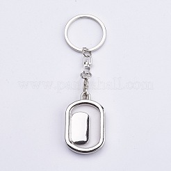 Porte-clés mini cadre photo en alliage&nbsp;KEYC-WH0004-03P