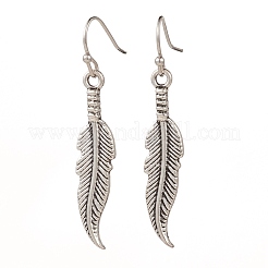 5 paio di set di orecchini di piume in lega di stile tibetano 5 stili&nbsp;EJEW-JE04454