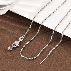 1 мм латунная цепочка-коробка с регулируемым слайдером ожерелья&nbsp;KK-H533-10B-P