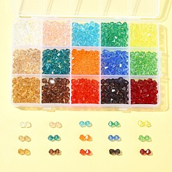 15 нитка 15 цвета прозрачные стеклянные бусины нити&nbsp;EGLA-FS0001-46