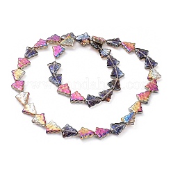 Brins de perles de verre de galvanoplastie transparentes&nbsp;EGLA-C002-HP04