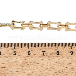 Collane da donna con catena a maglie rettangolari in acciaio inossidabile 304 bicolore&nbsp;NJEW-A074-04GP