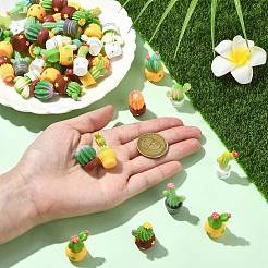 45 шт. 9 стиля украшения для показа бонсай из смолы кактуса&nbsp;AJEW-CJ0001-75