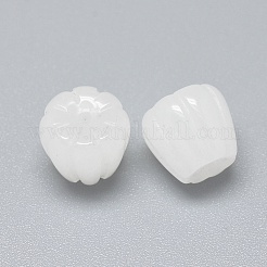 Perles de jade blanc naturel thème automne&nbsp;G-F637-02D