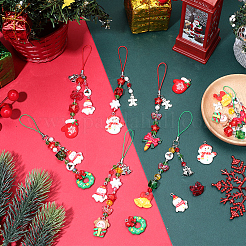 Набор для самостоятельного изготовления рождественского ремешка для мобильного телефона&nbsp;DIY-SC0032-70