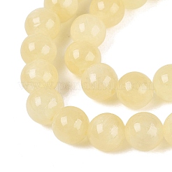 Fili di perline di giada di seta dorata naturale&nbsp;G-N369-01A-01