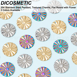 30шт. 3-х цветная подвеска из нержавеющей стали 304&nbsp;STAS-DC0012-41