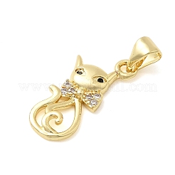Pendentifs avec zircon cubiques à micro-pavés en laiton&nbsp;KK-C137-07C-G
