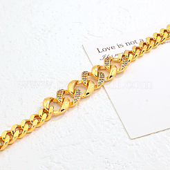 Латунные микропаве прозрачные циркониевые цепочки с кубинскими звеньями браслеты для женщин&nbsp;GK6630