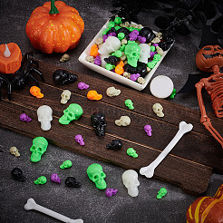 150 stücke 9 arten halloween thema leuchtende kunststoff schädel display dekorationen&nbsp;KY-SP0001-76