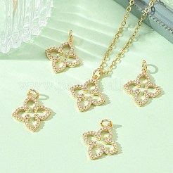 Ciondoli Shegrace in ottone con micro pavé di zirconi cubici trasparenti&nbsp;XGRQ3P903-637G