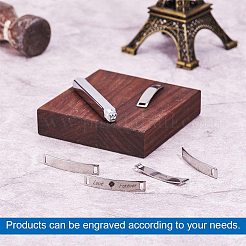 Изогнутый прямоугольник из нержавеющей стали 304 пустые бирки&nbsp;STAS-PH0018-65P